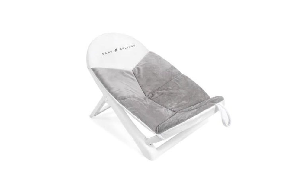 Baby Delight Cushy Nest Cloud- Premium Infant Bather White/Grey