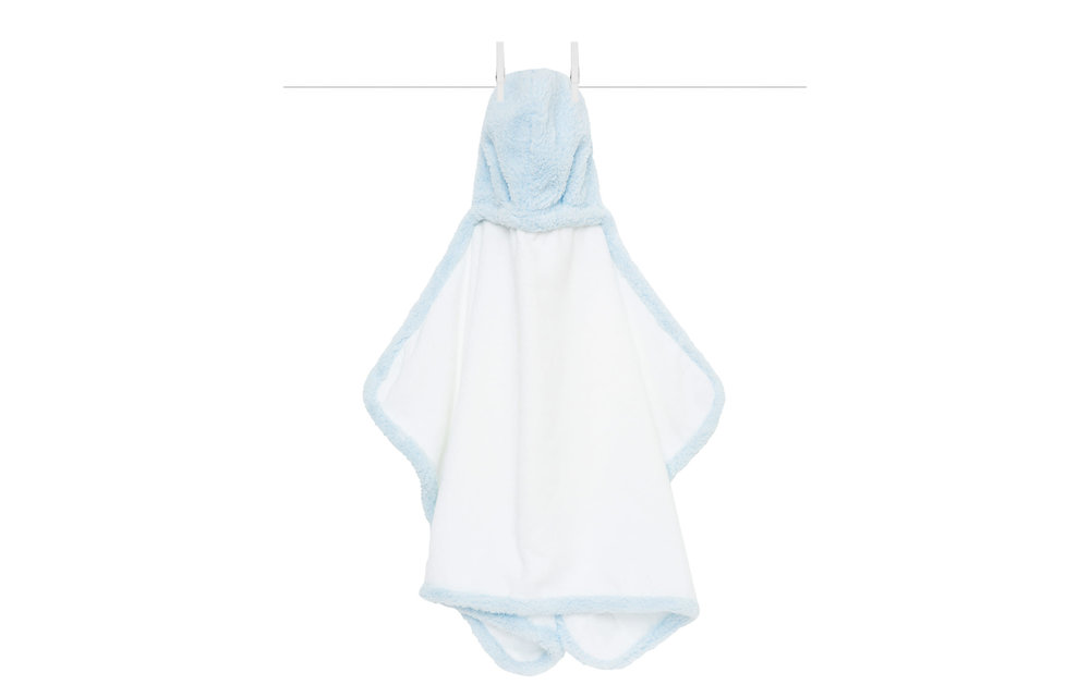 Little Giraffe Chenille Towel Hooded Towel In Blue