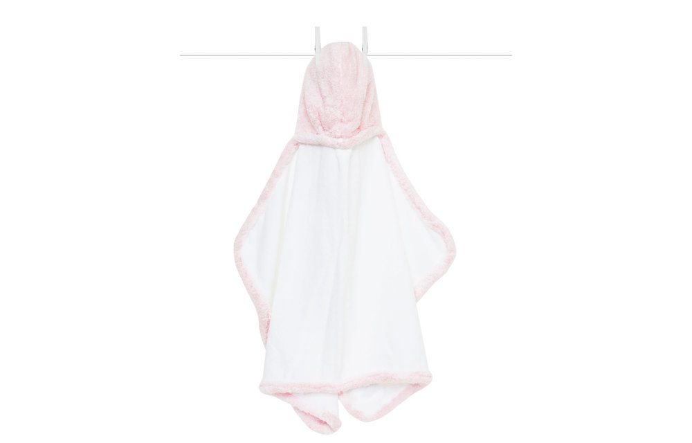 Little Giraffe Chenille Towel Hooded Towel In Pink