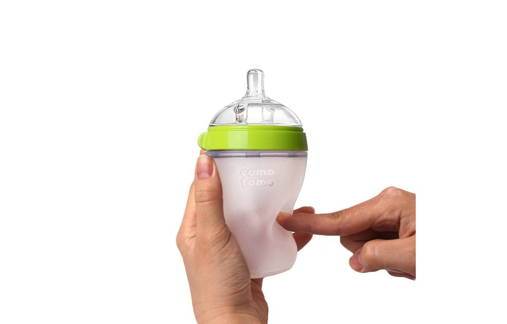 Comotomo Baby Bottle, Green, 5 Ounce (2 Pack)