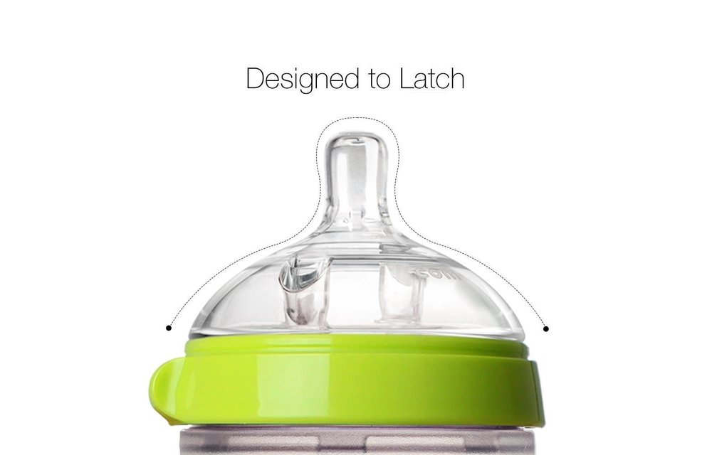 Comotomo Baby Bottle, Green, 5 Ounce (2 Pack)