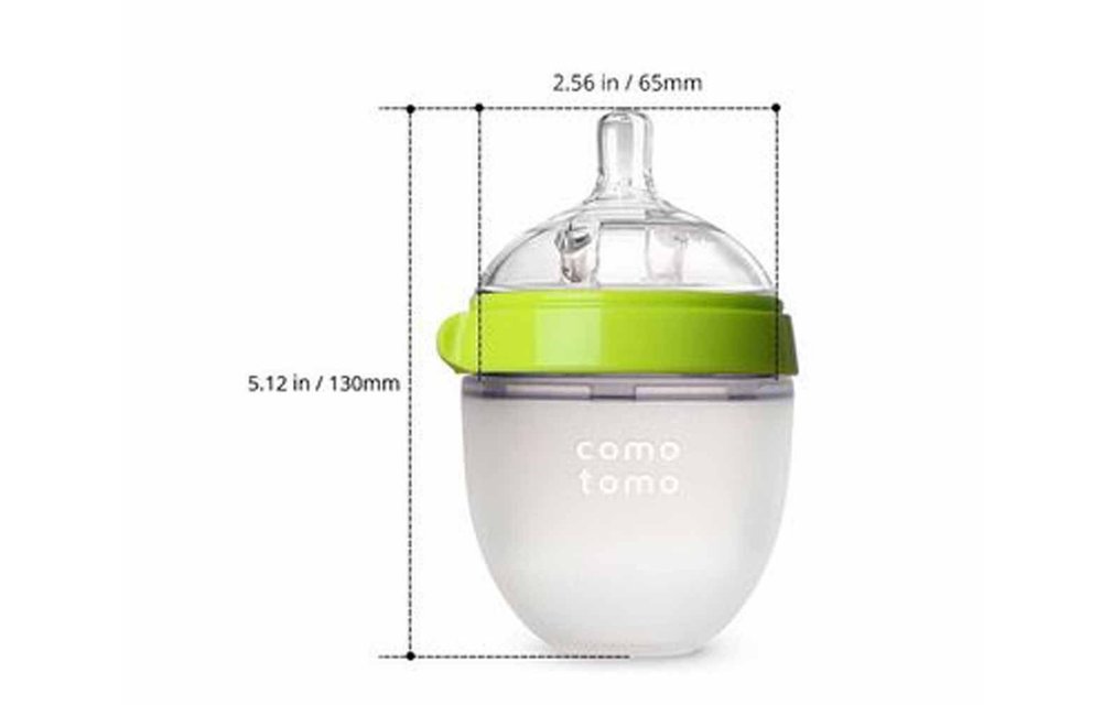 Comotomo Baby Bottle, Green, 5 Ounce (2 Pack)