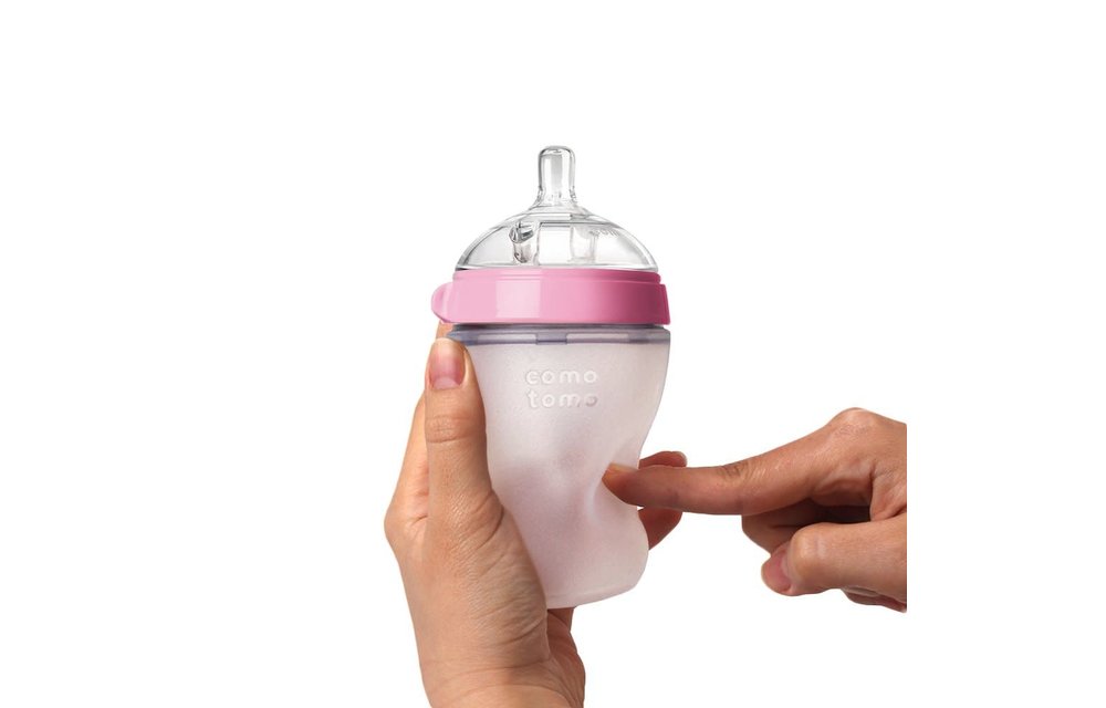 Comotomo Baby Bottle, Pink, 5 Ounce (2 Pack)