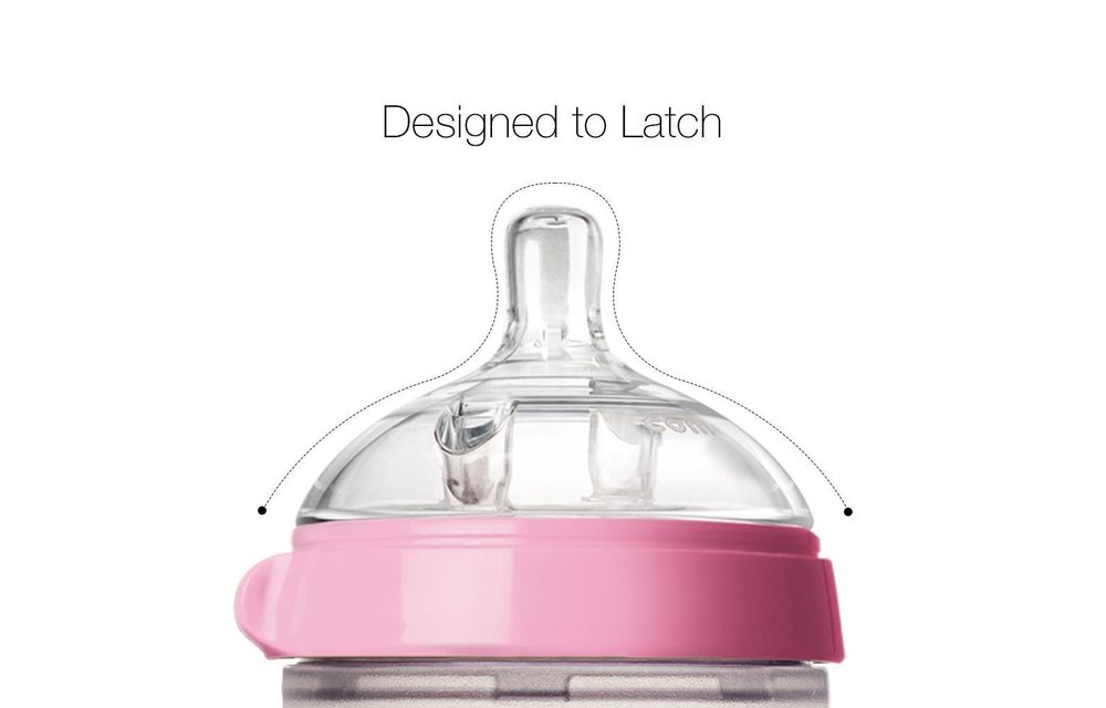Comotomo Baby Bottle, Pink, 5 Ounce (2 Pack)