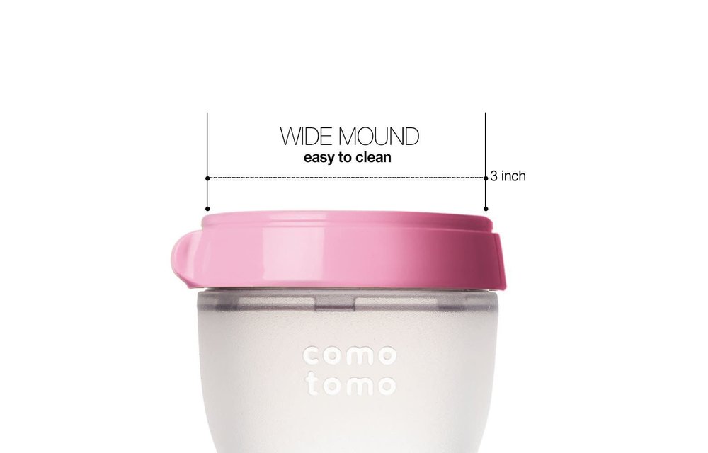 Comotomo Baby Bottle, Pink, 5 Ounce (2 Pack)