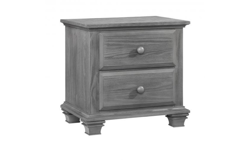 Oxford Baby Kenilworth 2 Drawer Night Stand In Graphite Grey