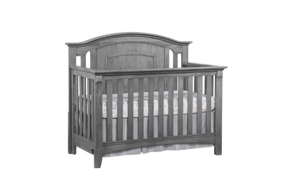Oxford Baby Willowbrook 4 In 1 Convertible Crib In Graphite Grey