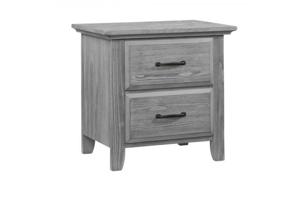Oxford Baby Willowbrook 2 Drawer Night Stand In Graphite Grey