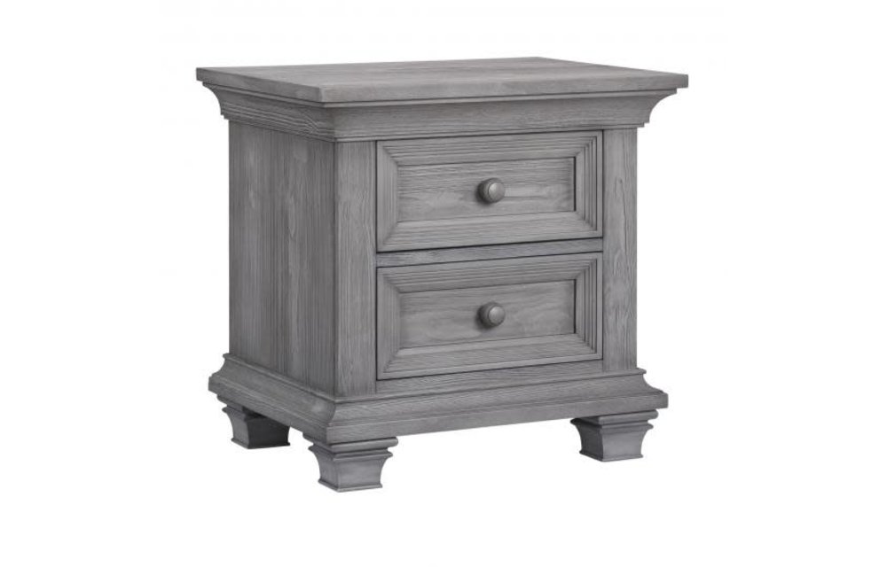 Oxford Baby Westport 2 Drawer Nightstand In Dusk Gray