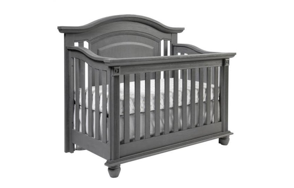 Oxford Baby London Lane 4 In 1 Convertible Crib In Artic Gray