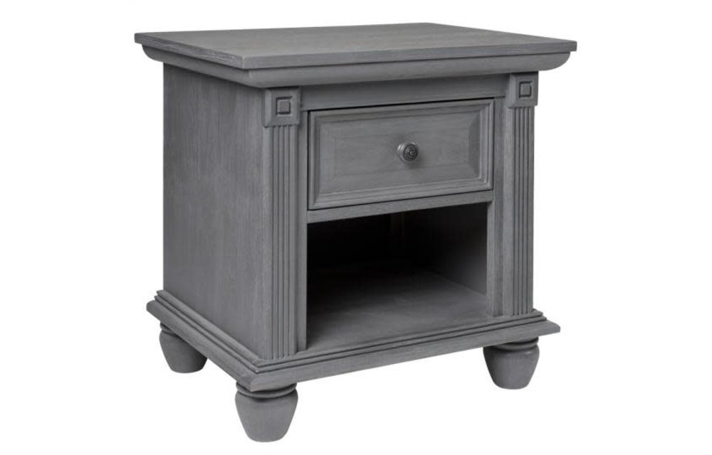 Oxford Baby London Lane 2 Drawer Night Stand In Artic Gray