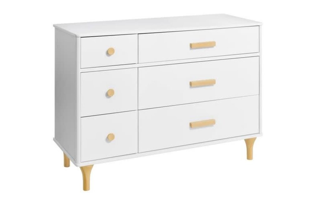 Baby Letto Lolly 6 Drawer Assembled Double Dresser White/Natural
