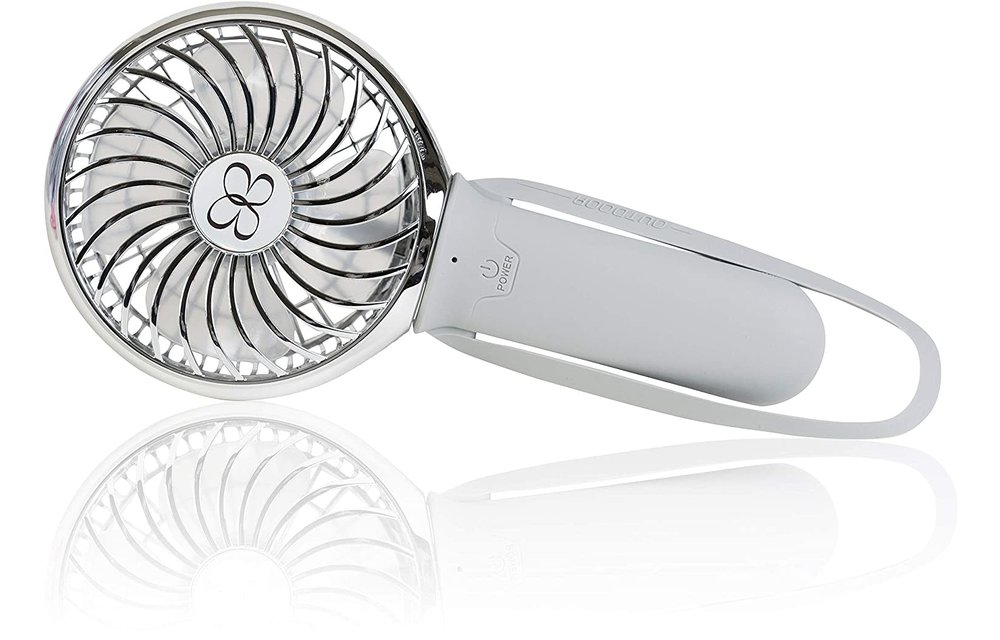 Buggygear 3 Speed USB Rechargeable Buggy "Turbo" Fan, Gray/Chrome