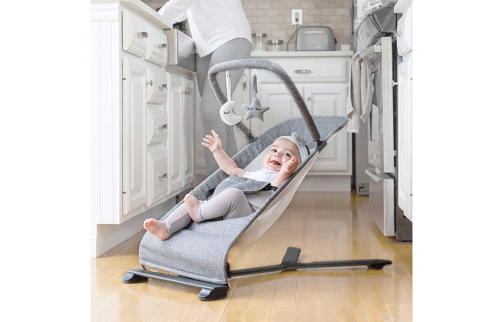 Baby Delight® Go with Me Alpine Deluxe Portable Baby Bouncer in Charcoal