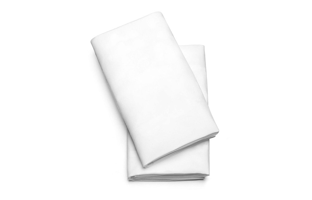 Chicco LullaGo Bassinet Sheets - White 2-Pack