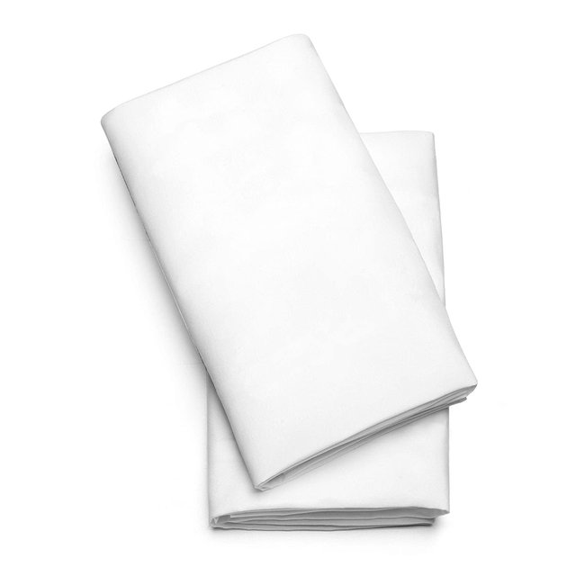 Chicco LullaGo Bassinet Sheets - White 2-Pack