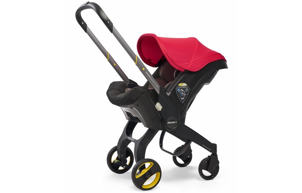Doona + Infant Car Seat - Stroller With Infant Car Seat Base Flaming Red