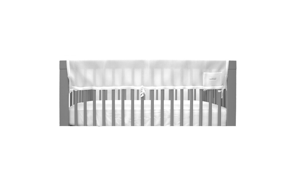 Breathable Baby Classic RailGuard Teething Cover Long Side – White