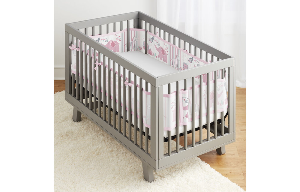 Breathable Baby Breathable Mesh Crib Liners In Safari Fun Girl