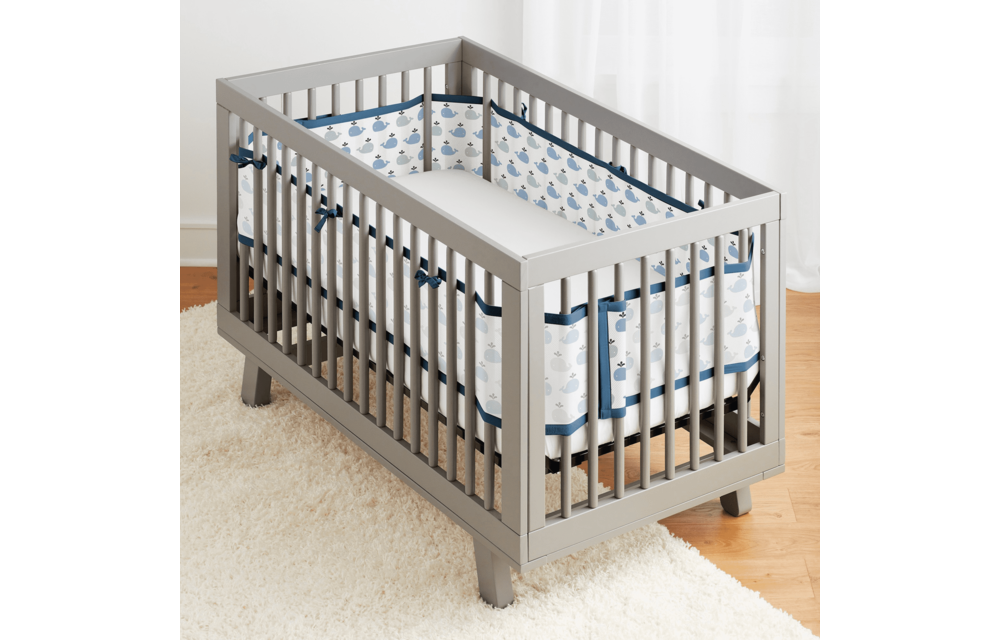 Breathable Baby Breathable Mesh Crib Liners In Little Whale Navy