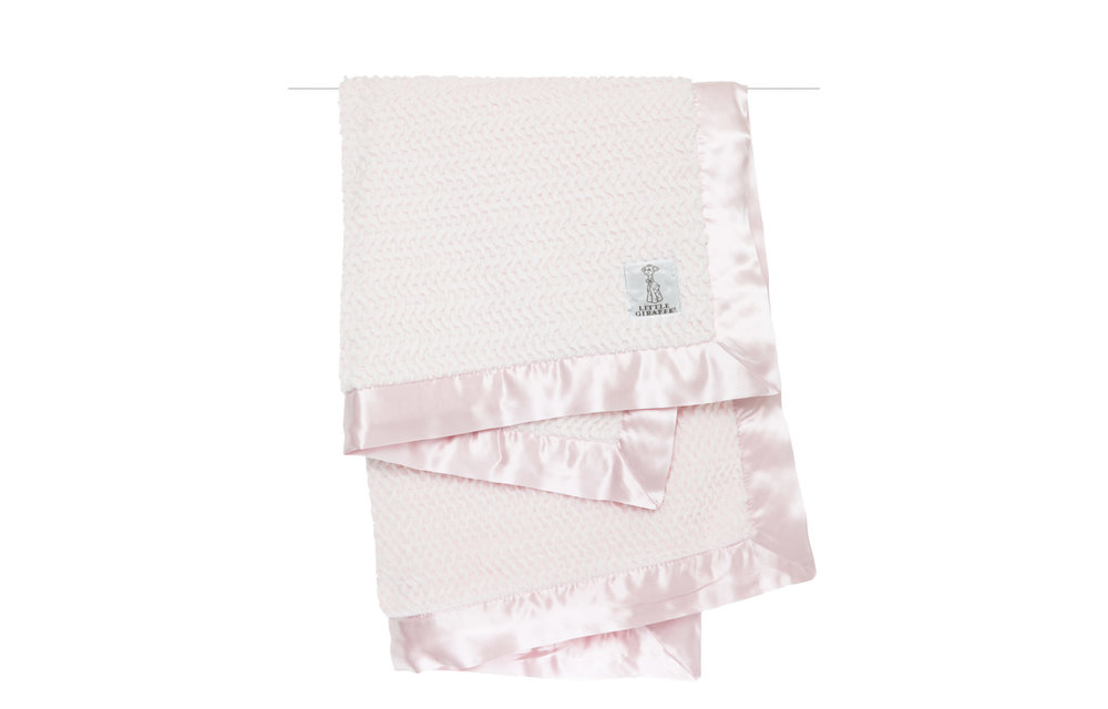 Little Giraffe Luxe Twist Blanket In Pink