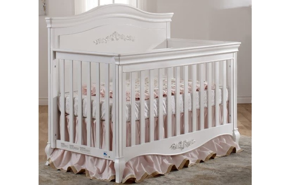 Pali Furniture Diamante Forever Crib In Vintage White with Decor Panel