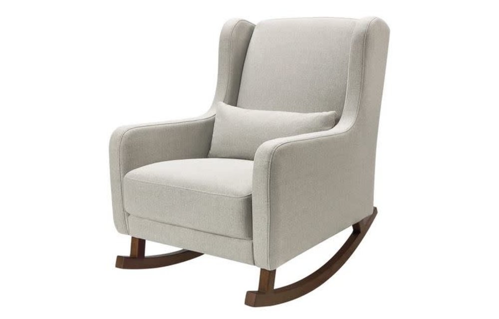 Baby Letto Kai rocker in eco-performance fabric | water repellent & stain resistant In Performance Grey Eco-Twill