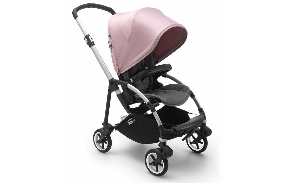 Bugaboo Bee6 Complete Stroller - Aluminum/Grey/ Soft Pink
