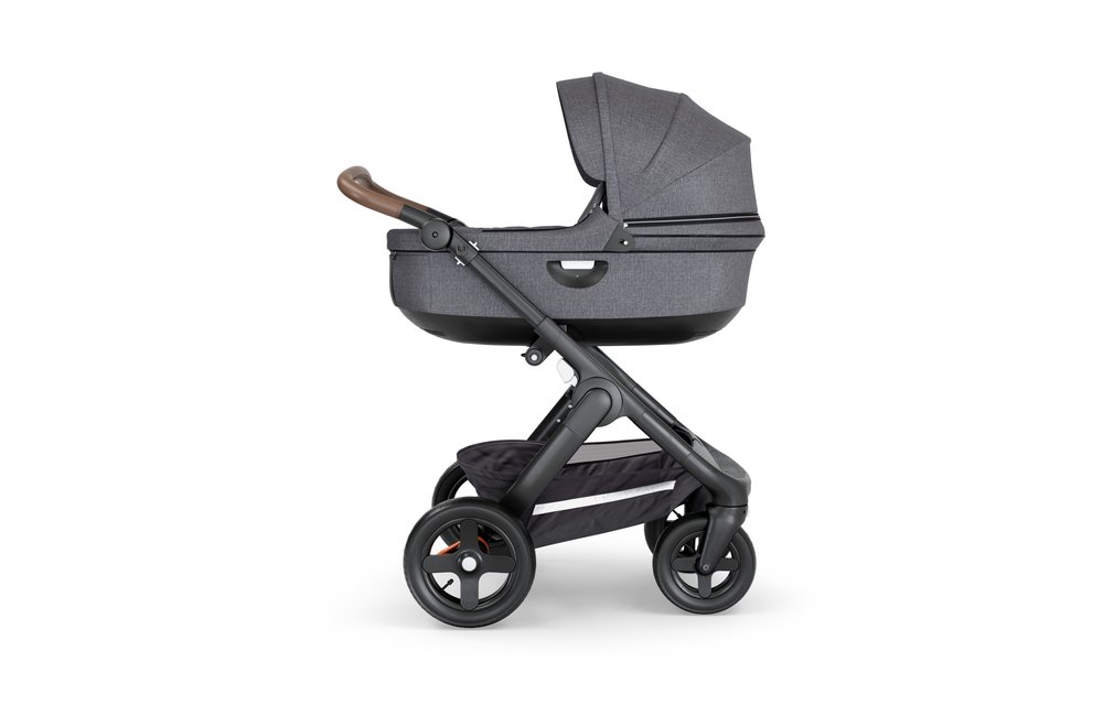 CLOSEOUT!! Stokke Crusi And Trailz Carrycot In Black Melange (Frame Not Included)