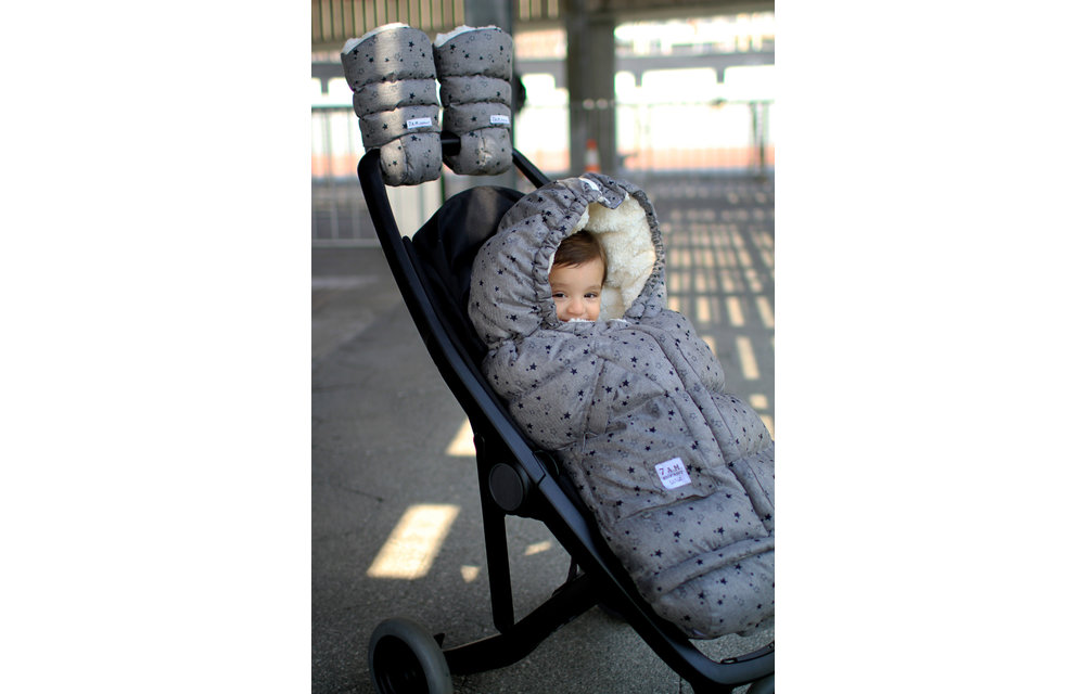 7 A.M. Enfant Evolution 212 Blanket In Heather Grey Stars- 6 Months -4 Toddler