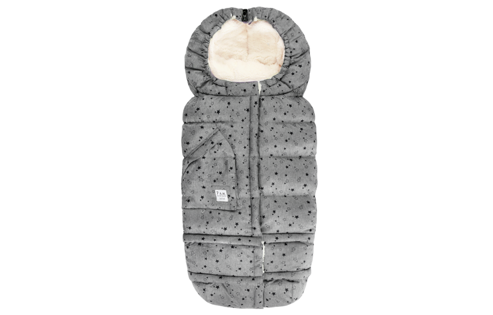 7 A.M. Enfant Evolution 212 Blanket In Heather Grey Stars- 6 Months -4 Toddler