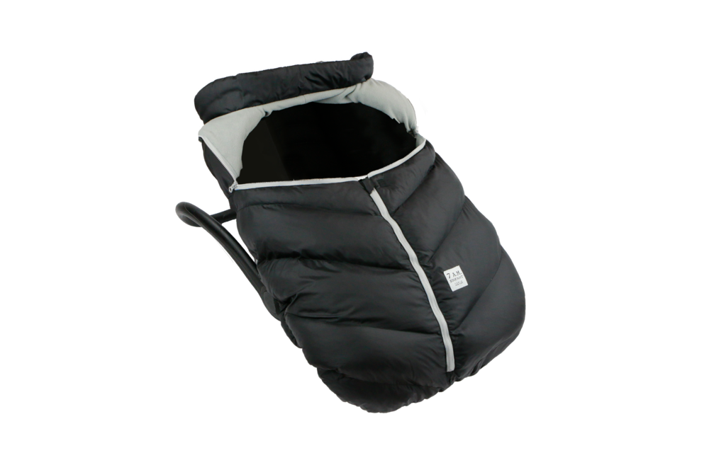 7 A.M. Car Seat Cover - Cocoon In Black- 0-12 Months