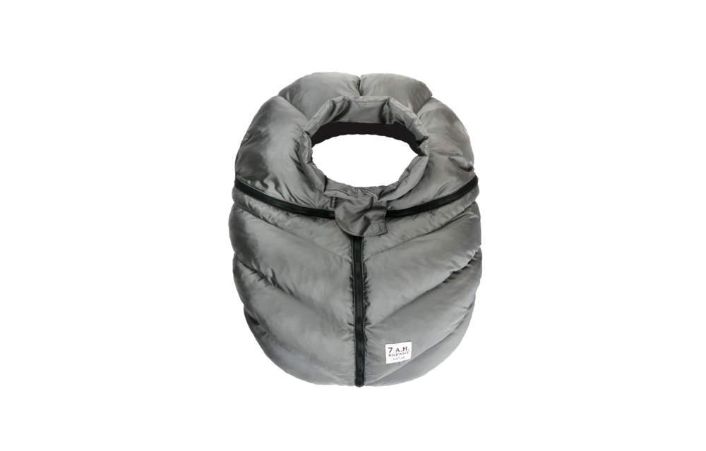 7 A.M. Car Seat Cover - Cocoon In Metallic Grey 0-12 Months