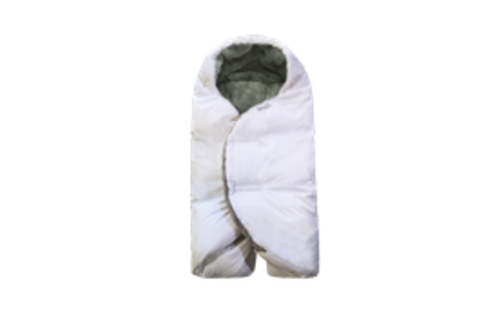 7 A.M. Enfant Nido Winter Infant Wrap In White Plush- Small 0-6 Months