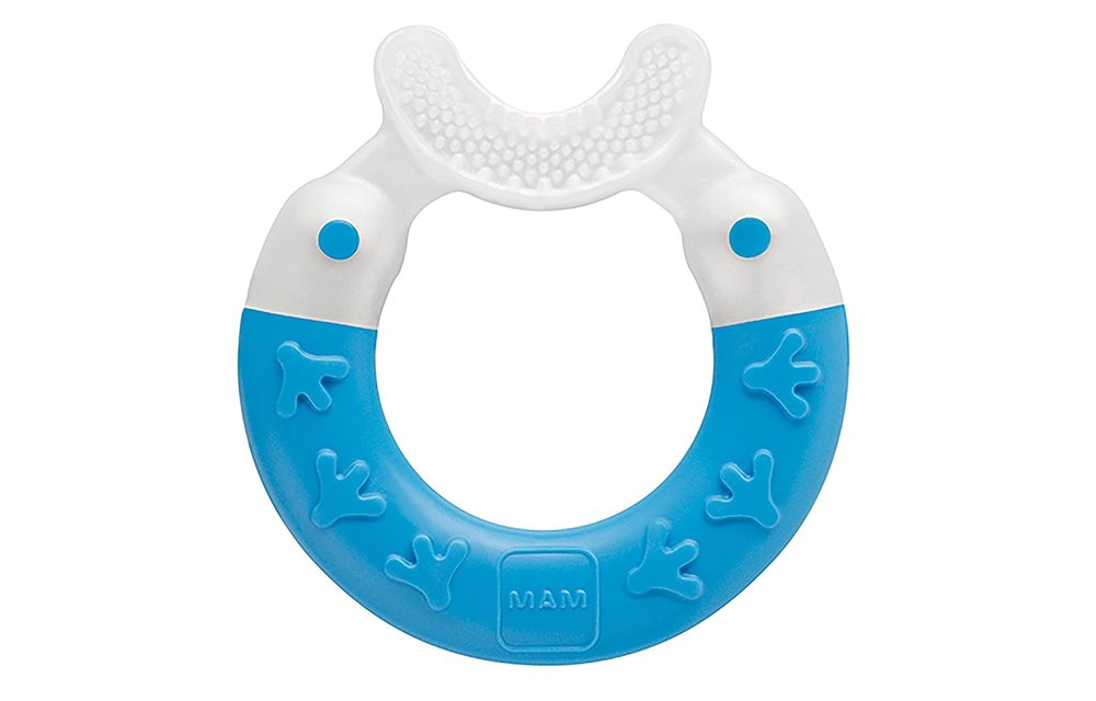 MAM Bite and Brush Teether, 3 Months, Colors May Vary