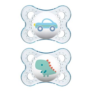 Mam Mam Original Silicone Pacifier 2-Pack (Assorted) - 6 + Months