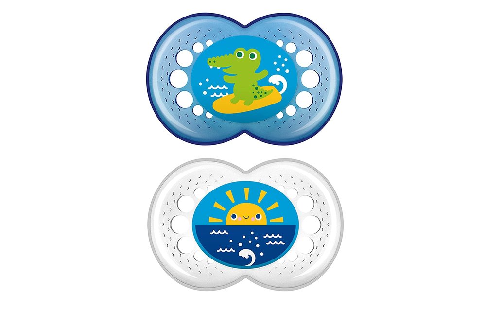 Mam Crystal Silicone Pacifier 2-Pack (Assorted) - 6 + Months