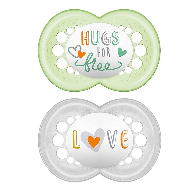 Mam Attitude Silicone Pacifier 2-Pack (Assorted) - 6 + Months