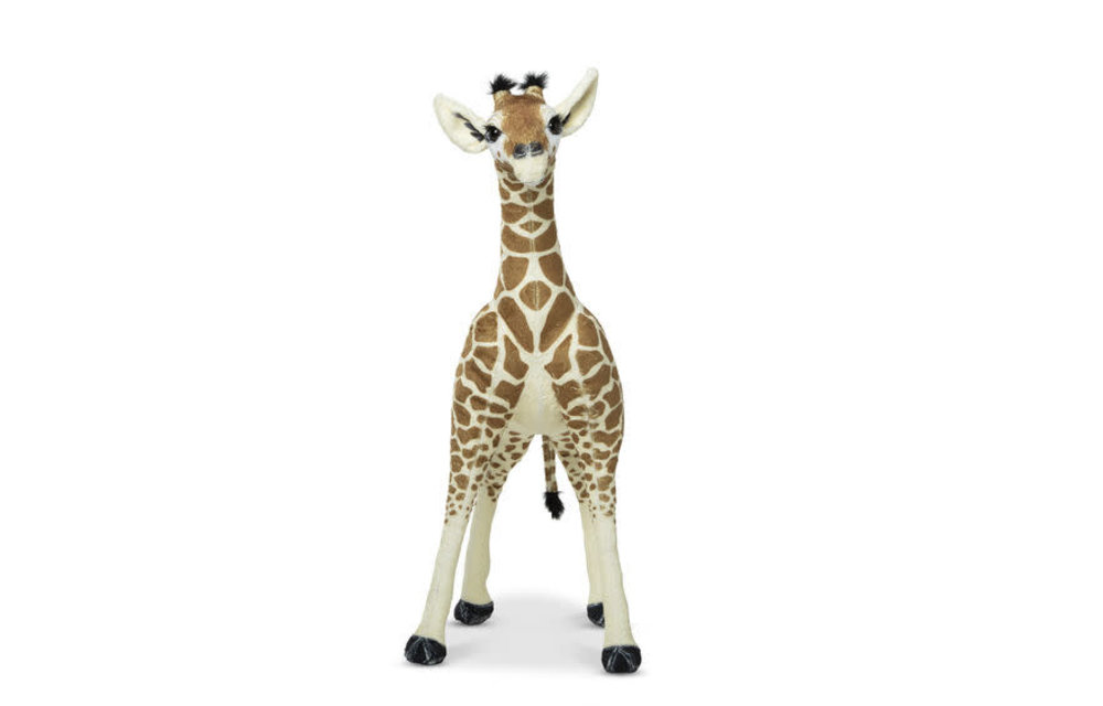 Melissa And Doug Plush Standing Baby Giraffe Witb Bib