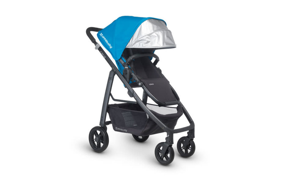 CLOSEOUT!! 2015 Uppa Baby Cruz Stroller In Georgie (Marine Blue-Carbon)