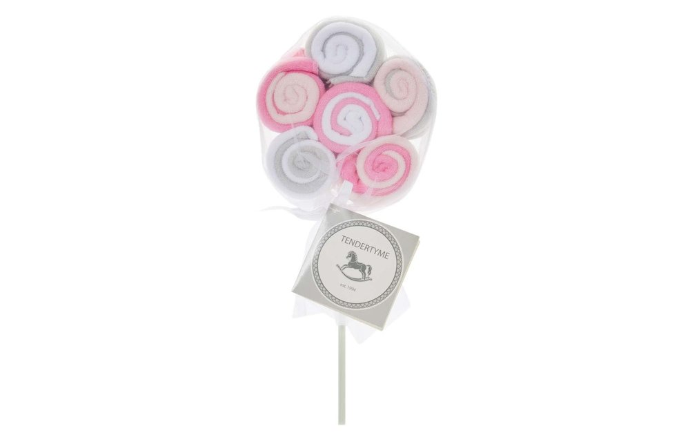 Tendertyme Lollipop Washcloth In Pink (12 Pack)