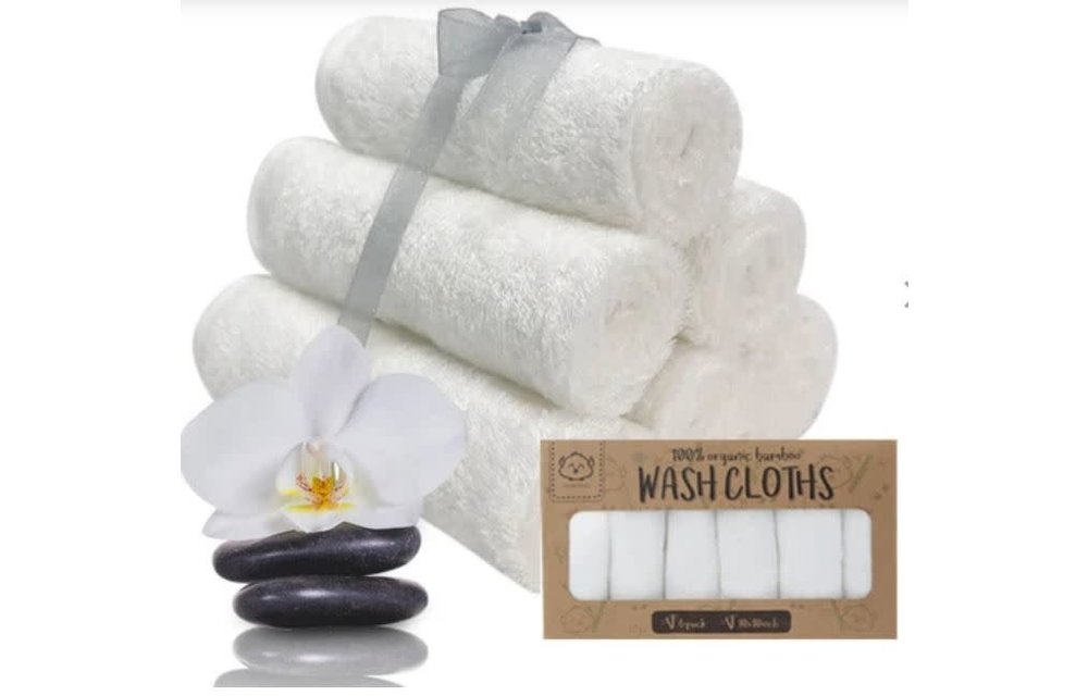 Kea Babies 100 % Premium Bamboo Washcloth In White