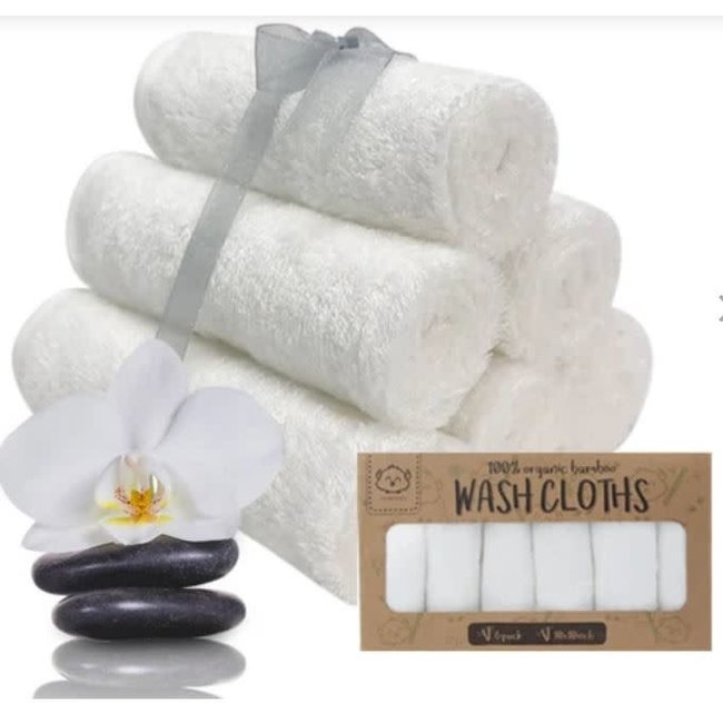 Kea Babies 100 % Premium Bamboo Washcloth In White