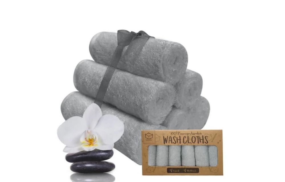 Kea Babies 100 % Premium Bamboo Washcloth In Grey