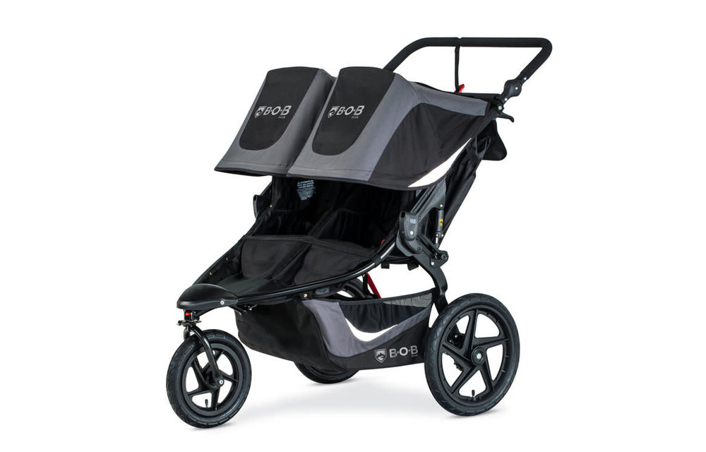 2020 BOB Revolution Flex 3.0 Duallie Double Jogging Stroller - Graphite Black