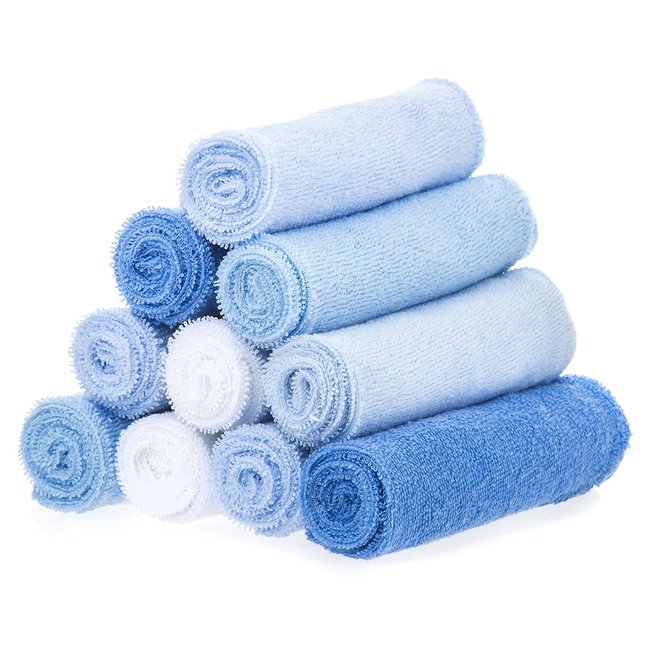 Spasilk Baby Washcloth In Blue