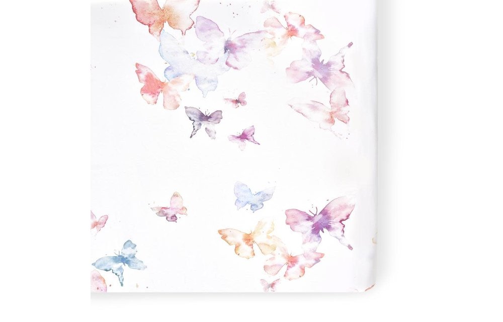Oilo Crib Sheet In Butterfly
