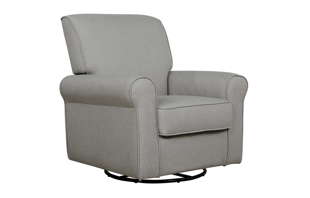 Evolur Baby London Upholstered 360 Swivel In Fossil
