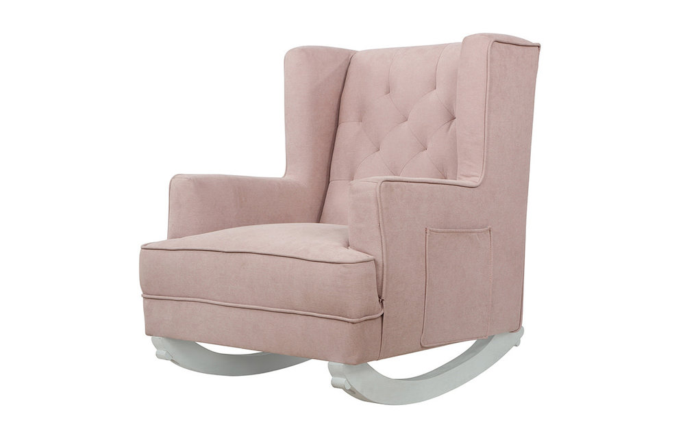 Evolur Baby Capri Wingback 2 In Rocker and Accent Chair In Lilac