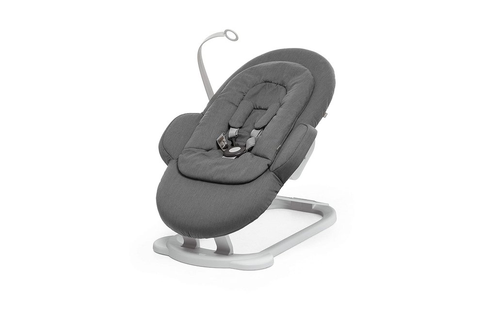 Stokke Steps Bouncer In White Deep Grey